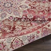 image:imageNourison Home Vintage Kashan Vintage Grey 4 x Round Area Rug Easy Cleaning Non Shedding Bed Room Living Room Dining Room Kitchen 4 RoundRed