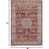 image:imageNourison Home Vintage Kashan Vintage Grey 4 x Round Area Rug Easy Cleaning Non Shedding Bed Room Living Room Dining Room Kitchen 4 RoundRed