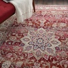 image:imageNourison Home Vintage Kashan Vintage Grey 4 x Round Area Rug Easy Cleaning Non Shedding Bed Room Living Room Dining Room Kitchen 4 RoundRed