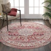 image:imageNourison Home Vintage Kashan Vintage Grey 4 x Round Area Rug Easy Cleaning Non Shedding Bed Room Living Room Dining Room Kitchen 4 RoundRed