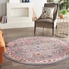 image:imageNourison Home Vintage Kashan Vintage GreyMulti 4 x Round Area Rug Easy Clean Non Shedding Bed Room Living Room Dining Room Kitchen 4 RoundGreyMulti