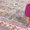 image:imageNourison Home Vintage Kashan Vintage GreyMulti 4 x Round Area Rug Easy Clean Non Shedding Bed Room Living Room Dining Room Kitchen 4 RoundGreyMulti