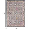 image:imageNourison Home Vintage Kashan Vintage GreyMulti 4 x Round Area Rug Easy Clean Non Shedding Bed Room Living Room Dining Room Kitchen 4 RoundGreyMulti