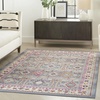 image:imageNourison Home Vintage Kashan Vintage GreyMulti 4 x Round Area Rug Easy Clean Non Shedding Bed Room Living Room Dining Room Kitchen 4 RoundGreyMulti