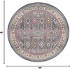 image:imageNourison Home Vintage Kashan Vintage GreyMulti 4 x Round Area Rug Easy Clean Non Shedding Bed Room Living Room Dining Room Kitchen 4 RoundGreyMulti