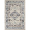 image:imageNourison Home Vintage Kashan Vintage Ivory Blue 4 x Round Area Rug Easy Clean Non Shedding Bed Room Living Room Dining Room Kitchen 4 RoundIvory Blue