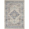 image:imageNourison Home Vintage Kashan Vintage Ivory Blue 4 x Round Area Rug Easy Clean Non Shedding Bed Room Living Room Dining Room Kitchen 4 RoundIvory Blue
