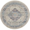 image:imageNourison Home Vintage Kashan Vintage Ivory Blue 4 x Round Area Rug Easy Clean Non Shedding Bed Room Living Room Dining Room Kitchen 4 RoundIvory Blue