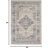image:imageNourison Home Vintage Kashan Vintage Ivory Blue 4 x Round Area Rug Easy Clean Non Shedding Bed Room Living Room Dining Room Kitchen 4 RoundIvory Blue
