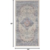 image:imageNourison Home Vintage Kashan Vintage Ivory Blue 4 x Round Area Rug Easy Clean Non Shedding Bed Room Living Room Dining Room Kitchen 4 RoundIvory Blue