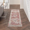 image:imageNourison Home Vintage Kashan Vintage Ivory Blue 4 x Round Area Rug Easy Clean Non Shedding Bed Room Living Room Dining Room Kitchen 4 RoundRedIvory