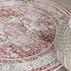 image:imageNourison Home Vintage Kashan Vintage Ivory Blue 4 x Round Area Rug Easy Clean Non Shedding Bed Room Living Room Dining Room Kitchen 4 RoundRedIvory