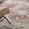 image:imageNourison Home Vintage Kashan Vintage Ivory Blue 4 x Round Area Rug Easy Clean Non Shedding Bed Room Living Room Dining Room Kitchen 4 RoundRedIvory