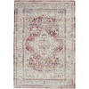 image:imageNourison Home Vintage Kashan Vintage Ivory Blue 4 x Round Area Rug Easy Clean Non Shedding Bed Room Living Room Dining Room Kitchen 4 RoundRedIvory