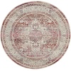 image:imageNourison Home Vintage Kashan Vintage Ivory Blue 4 x Round Area Rug Easy Clean Non Shedding Bed Room Living Room Dining Room Kitchen 4 RoundRedIvory