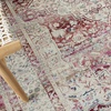 image:imageNourison Home Vintage Kashan Vintage Ivory Blue 4 x Round Area Rug Easy Clean Non Shedding Bed Room Living Room Dining Room Kitchen 4 RoundRedIvory