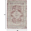 image:imageNourison Home Vintage Kashan Vintage Ivory Blue 4 x Round Area Rug Easy Clean Non Shedding Bed Room Living Room Dining Room Kitchen 4 RoundRedIvory
