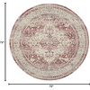image:imageNourison Home Vintage Kashan Vintage Ivory Blue 4 x Round Area Rug Easy Clean Non Shedding Bed Room Living Room Dining Room Kitchen 4 RoundRedIvory