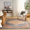 image:imageNourison Home Vintage Washables Blue Green 2 x 6 Area Rug  Easy Clean Non Shedding Bed Room Living Room Dining Room Kitchen 6 RunnerBlue Coral