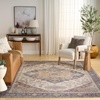 image:imageNourison Home Vintage Washables Blue Green 2 x 6 Area Rug  Easy Clean Non Shedding Bed Room Living Room Dining Room Kitchen 6 RunnerIvory Purple