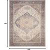 image:imageNourison Home Vintage Washables Blue Green 2 x 6 Area Rug  Easy Clean Non Shedding Bed Room Living Room Dining Room Kitchen 6 RunnerIvory Purple
