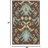 image:imageNourison Home Vista Tribal Ivory 5 x 7 Area Rug Easy Cleaning Non Shedding Bed Room Living Room Dining Room Kitchen 5x7Chocolate