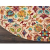 image:imageNourison Home Vivid Floral Ivory 8 x ROUND Area Rug Easy Cleaning Non Shedding Bed Room Living Room Dining Room Kitchen 8 Round