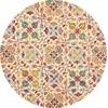 image:imageNourison Home Vivid Floral Ivory 8 x ROUND Area Rug Easy Cleaning Non Shedding Bed Room Living Room Dining Room Kitchen 8 Round