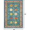 image:imageNourison Home Vivid Traditional Navy 5 x 76 Area Rug Easy Cleaning Non Shedding Bed Room Living Room Dining Room Kitchen 5x8Teal