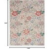 image:imageNourison Home Washables Floral Cream Multicolor 6 x 9 Area Rug Easy Cleaning Non Shedding Bed Room Living Room Dining Room Kitchen 6x9Cream Multicolor