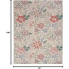 image:imageNourison Home Washables Floral Cream Multicolor 6 x 9 Area Rug Easy Cleaning Non Shedding Bed Room Living Room Dining Room Kitchen 6x9Cream Multicolor