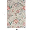 image:imageNourison Home Washables Floral Cream Multicolor 6 x 9 Area Rug Easy Cleaning Non Shedding Bed Room Living Room Dining Room Kitchen 6x9Cream Multicolor
