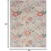 image:imageNourison Home Washables Floral Cream Multicolor 6 x 9 Area Rug Easy Cleaning Non Shedding Bed Room Living Room Dining Room Kitchen 6x9Cream Multicolor