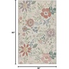 image:imageNourison Home Washables Floral Cream Multicolor 6 x 9 Area Rug Easy Cleaning Non Shedding Bed Room Living Room Dining Room Kitchen 6x9Cream Multicolor