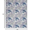 image:imageNourison Home Washables Floral Grey Blue 52 x 7 Area Rug Easy Clean Non Shedding Bed Room Living Room Dining Room Kitchen 5x7Grey Blue