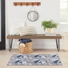 image:imageNourison Home Washables Floral Grey Blue 52 x 7 Area Rug Easy Clean Non Shedding Bed Room Living Room Dining Room Kitchen 5x7Grey Blue