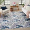image:imageNourison Home Washables Floral Grey Blue 52 x 7 Area Rug Easy Clean Non Shedding Bed Room Living Room Dining Room Kitchen 5x7Grey Blue