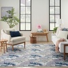 image:imageNourison Home Washables Floral Grey Blue 52 x 7 Area Rug Easy Clean Non Shedding Bed Room Living Room Dining Room Kitchen 5x7Grey Blue