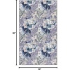 image:imageNourison Home Washables Floral Grey Blue 52 x 7 Area Rug Easy Clean Non Shedding Bed Room Living Room Dining Room Kitchen 5x7Grey Blue