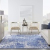 image:imageNourison Home Whimsicle Blue Ivory 6 x 9 Area Rug Artistic Contemporary EasyCleaning NonShedding Bed Room Living Room Dining Room KitchenBlueIvory
