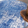 image:imageNourison Home Whimsicle Blue Ivory 6 x 9 Area Rug Artistic Contemporary EasyCleaning NonShedding Bed Room Living Room Dining Room KitchenBlueIvory