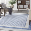 image:imageNourison Home Whimsicle Ivory Blue 5 x 7 Area Rug  Easy Clean Non Shedding Bed Room Living Room Dining Room Kitchen 5 x 7Ivory Blue