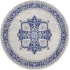 image:imageNourison Home Whimsicle Ivory Blue 8 x Round Area Rug  Easy Clean Non Shedding Bed Room Living Room Dining Room Kitchen 8 x Round