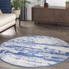 image:imageNourison Home Whimsicle Ivory Navy 5 x 7 Area Rug  Easy Clean Non Shedding Bed Room Living Room Dining Room Kitchen 5 x 7IvoryNavy