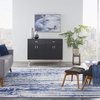 image:imageNourison Home Whimsicle Ivory Navy 5 x 7 Area Rug  Easy Clean Non Shedding Bed Room Living Room Dining Room Kitchen 5 x 7IvoryNavy
