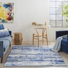 image:imageNourison Home Whimsicle Ivory Navy 5 x 7 Area Rug  Easy Clean Non Shedding Bed Room Living Room Dining Room Kitchen 5 x 7IvoryNavy