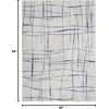 image:imageNourison Home Whimsicle Pink Ivory 3 x 5 Area Rug  Easy Clean Non Shedding Bed Room Living Room Dining Room Kitchen 3 x 5Ivory Blue