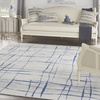 image:imageNourison Home Whimsicle Pink Ivory 5 x 7 Area Rug Contemporary Artistic Easy Cleaning Non Shedding Bed Room Living Room Dining Room Kitchen 5x7Ivory Blue