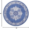 image:imageNourison Home Whimsicle Traditional Navy 8 x Round Area Rug Easy Clean Non Shedding Bed Room Living Room Dining Room Kitchen 8 Round