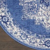 image:imageNourison Home Whimsicle Traditional Navy 8 x Round Area Rug Easy Clean Non Shedding Bed Room Living Room Dining Room Kitchen 8 Round